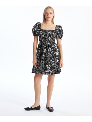 Lc Waikiki Yeni Sezon Kare Yaka Çiçekli Elbise