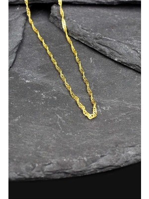 PremiumPort 925 Ayar Gümüş Singapur Zincir, Şık ve Dayanıklı Takı Aksesuarı