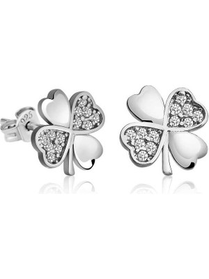 Aya Diamond Gümüş Yonca Küpe