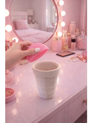 Dekor Atölye Dondurma Şeklinde Kapaklı Takı Organizeri – Dekoratif ve Eğlenceli Saklama Kutusu