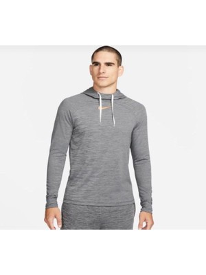 Nike Df Academy Erkek Kapüşonlu Gri Koşu Üst DQ5051-010
