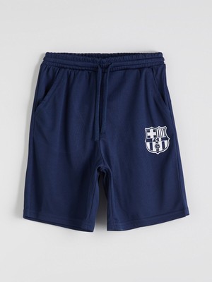 Lc Waikiki Yeni Sezon Beli Lastikli Barcelona Baskılı Erkek Çocuk Şort