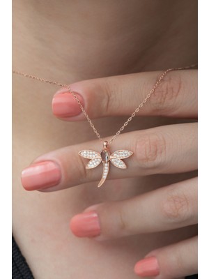 PremiumPort Pembe Zultanite Taşlı 925 Ayar Gümüş Kadın Kolye