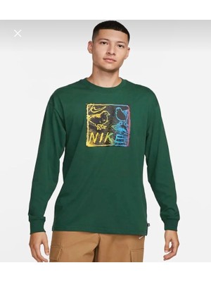 Nike Sportswear Uzun Kollu Yeşil Erkek T-Shirt DV9143-341