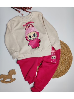 Moda Rüyası Labubu Kız Çocuk Alt Üst Takım – 3–10 Yaş