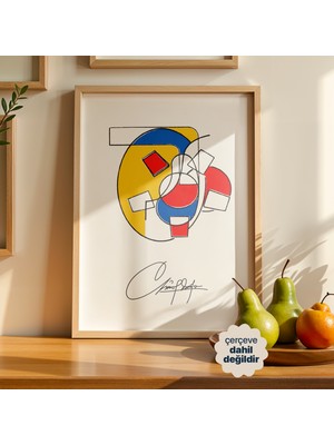 Persona Istanbul Mekanik Soyutlama - Bauhaus Tarzı Geometrik Poster (Çerçevesiz)
