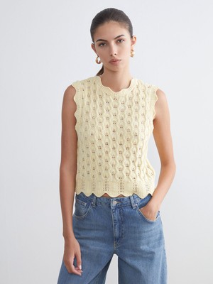 Lc Waikiki Yeni Sezon Bisiklet Yaka Ajurlu Kadın Triko Süveter