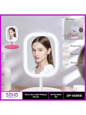 BT Teknik Kare Uzun Işıklı Makyaj Aynası - Aydınlatmalı ve Pratik