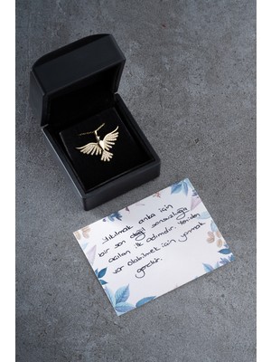 PremiumPort 925 Ayar Gümüş Işıklı Anka Kuşu Kolye, Şık ve Parlak Tasarım