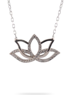 PremiumPort Beyaz Zirkon Taşlı 925 Ayar Gümüş Kadın Kolye, Şık ve Zarif Tasarım