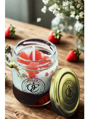 Çilek&çikolata Mum Cam Kavanoz 210CC