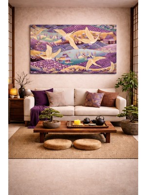 Artease Dekoratif Nostaljik Leylekler Kanvas Tablo