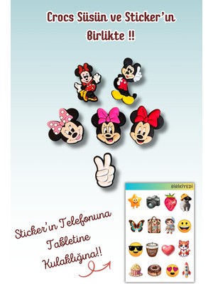 Birikiyedi 6 'lı Set Jibbitz Terlik Süsü