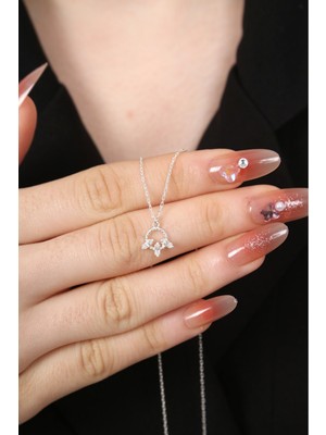 PremiumPort 925 Ayar Gümüş Baget Taşlı Zarif Kolye, Şık ve Modern Takı