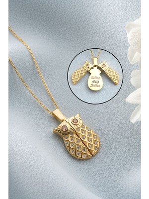 PremiumPort 925 Ayar Gümüş Baykuş Açılabilen Kolye, Şık ve Zarif Tasarım