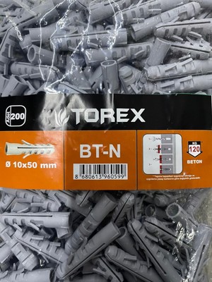 Torex Beton Dübeli Bt-N 10X50 Mm, 1P=200 Adet