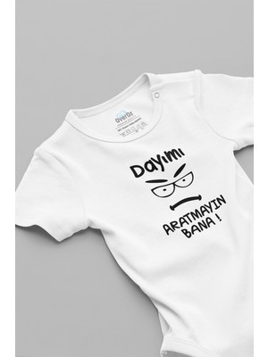Overoz Dayımı Aratmayın Bana Yazılı Bebek Body Badi Çıtçıtlı Zıbın 5749