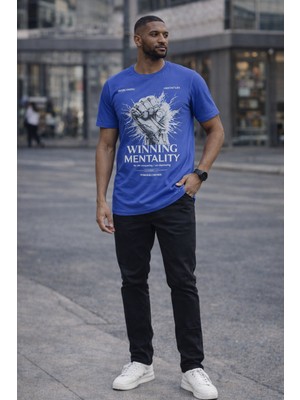 Mastiff Winning Mentality Baskılı Kısa Kollu Erkek T-Shirt
