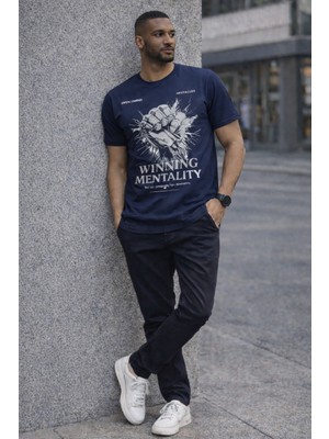 Mastiff Winning Mentality Baskılı Kısa Kollu Erkek T-Shirt
