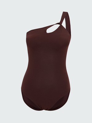 Lc Waikiki Yeni Sezon Tek Omuz Düz Çıkarılabilir Pedli Kadın Mayo