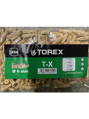 Torex Çok Amaçlı Dübel T-X 6 Mm, 1P=250 Adet