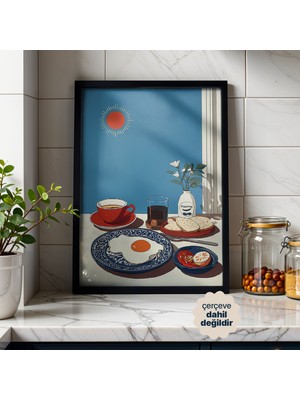 Persona Istanbul Artificial Collection Güneşli Sabah Kahvaltısı Posteri (Çerçevesiz)