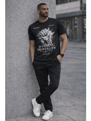 Mastiff Winning Mentality Baskılı Kısa Kollu Erkek T-Shirt