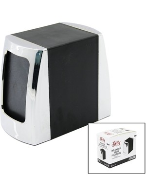 Go İthalat Milenyum Krom Çift Taraflı Yaylı Peçetelik (5473)