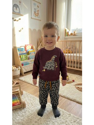 Vovido Kids Dinazor Desenli Alt Üst Takım