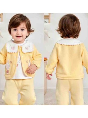 NONO 0–4 Yaş Kız Bebek Sarı 3’lü Takım