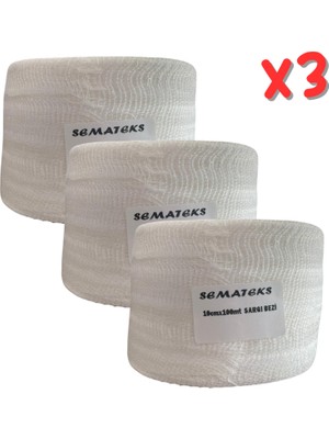 Semateks Hidrofil Sargı Bezi 10CM x 100M Rulo Pamuklu Dokuma