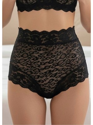 Sistina Siyah Dantelli Yüksek Bel Külot VENÜS-K1013