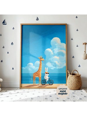 Persona Istanbul Artificial Collection Yaz Arkadaşlığı - Zürafa ve Tavşan Posteri (Çerçevesiz)
