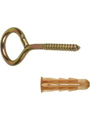 Torex 19X70 mm Kapalı Kanca + M6 Grapex Dübel, 1p=4 Adet