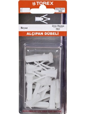 Torex Alçıpan Dübeli M2 2 Mm, 1p=10 Adet