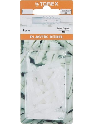 Torex Plastik Dübel M8 8 Mm, 1p=28 Adet