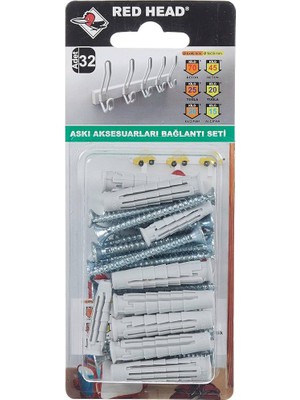 Torex Red Head Askı Aksesuarları Bağlantı Seti, 1p=16 Adet