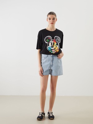 Lc Waikiki Yeni Sezon Yüksek Bel Mom Fit Kadın Jean Şort