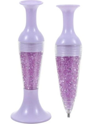 Duck Hoby 5d Elmas Boncuk Yapıştırma Kalemi, Mor, Kutusu, Mumu Boncuklu Taşlı Mozaik Elmas Goblen Puzzle