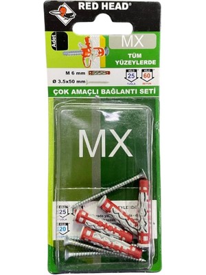 Torex Çok Amaçlı Bağlantı Seti Mx M6 3.5X50 mm + 6 Mm, 1p=4 Adet