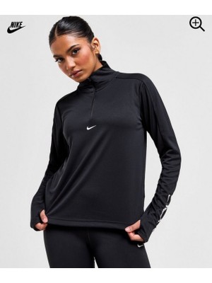 Nike Dri Fit Pacer 1/4 Zip Kadın Siyah Sweatshirt