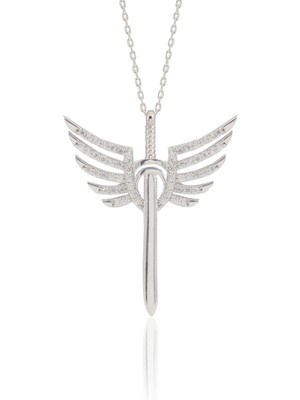 PremiumPort 925 Ayar Gümüş Kılıç Kolye Kadın Şık Takı SGTL3581