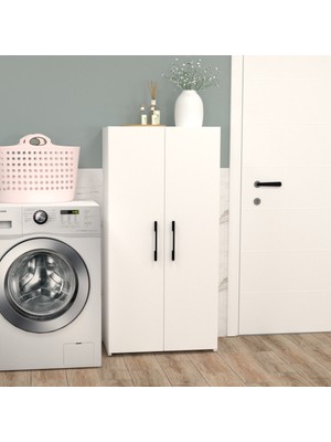 Mobilique Şahane No.5 Çok Amaçlı Süpürgelik Beyaz-Beyaz