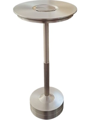 Helios Opto Helios HS-8130 Furtuna Dokunmatik Silver Kasa LED Masa Lambası | 3 Renk Işık, Dimlenebilir, Type-C Şarjlı | Silver