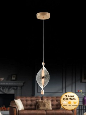 Litra Lighting Nuvola Model Şık 3 Renk Modu Sarkıt Ledli Oturma Odası Mutfak Çocuk Odası LED Avize