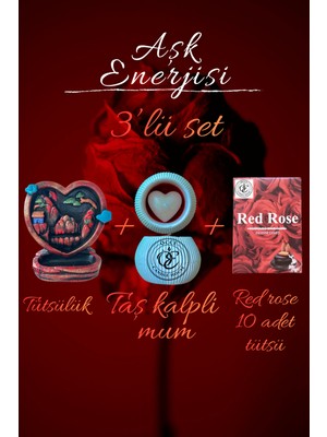 Aşk Frenkansı Mum ve Tütsülük 3’lü Set
