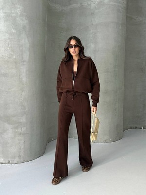 Savorzy Faye Fermuarlı Sweatshirt Eşofman Takımı