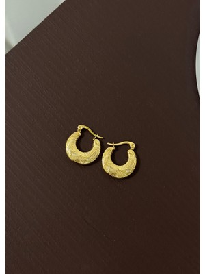 PremiumPort Şık Vintage Çelik Halka Küpe, Modern ve Zarif Tasarım