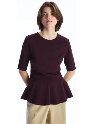 Lc Waikiki Yeni Sezon Bisiklet Yaka Peplum Bluz