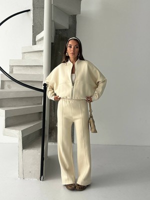Savorzy Faye Fermuarlı Sweatshirt Eşofman Takımı